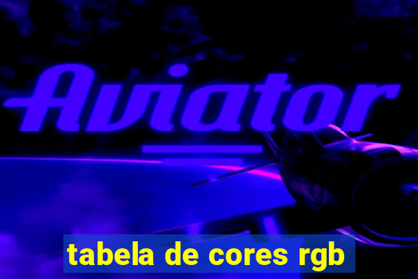 tabela de cores rgb